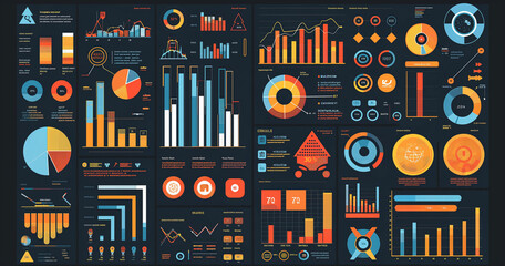 Data Visualization Infographic World Map Charts Graphs