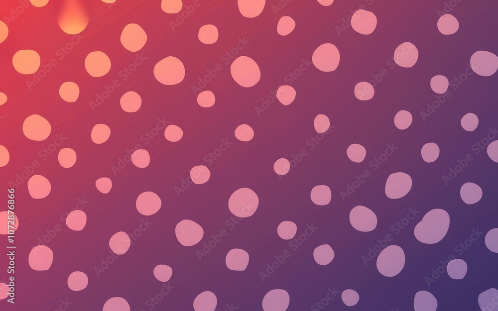 Poster pink purple dot pattern. abstract background with scattered circles. evokes feelings of joy and play