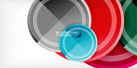 Minimal geometric abstract background. Circle triangle design