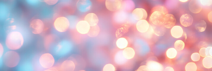 Soft bokeh lights create dreamy atmosphere with pastel colors blending harmoniously. This enchanting background is perfect for various creative projects