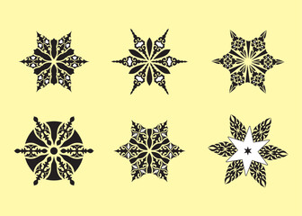 Mandala clipart vector file star shape