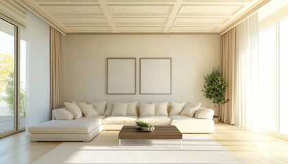 Fototapeta premium Fresh minimalist interior design ideas, each one unique