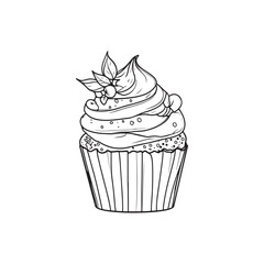 illustration of a cupcake