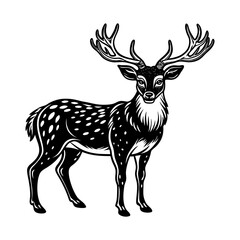 deer icon silhouette vector art design on a white background