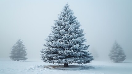 Fir Tree isolated on white background.