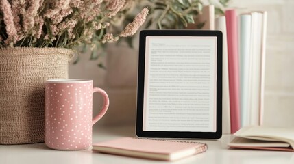 Digital Dictionary App Mockup for National Dictionary Day and Modern Learning Spaces