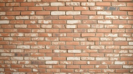 Obraz premium Rustic brick wall background with aged, weathered texture, structure, weathered, exterior