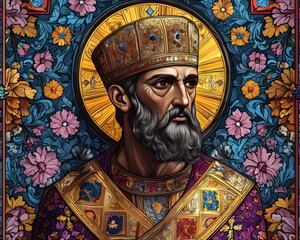 Intricate Coloring Page Design Featuring Saint Greg for Relaxation and Creativity in Art Therapy Activities for All Ages and Skill Levels
