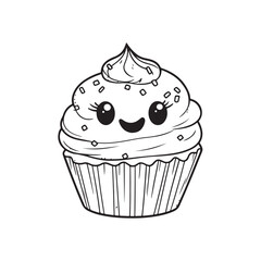 illustration of a cupcake