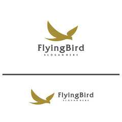 Fototapeta premium Flying Bird logo design concept template. Eagle logo vector illustration