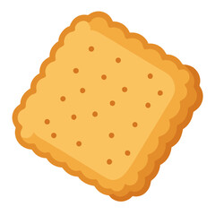 Single Saltine Cracker vector illustration 