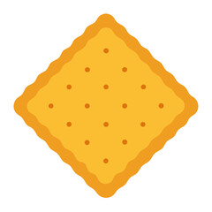 Single Saltine Cracker vector illustration 