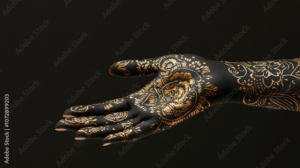Poster Elegant Hand Design with Intricate Patterns