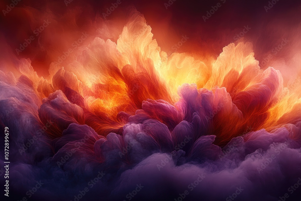 Poster abstract background with fiery hues. this image features a vibrant and dynamic blend of red, orange,