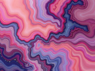 Obraz premium Abstract fluid art featuring swirling pink, purple, and blue patterns created in a vibrant design stylez