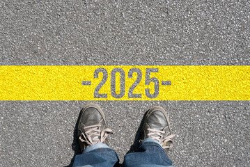 One person starts the new year 2025