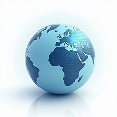 Fototapeta premium Digital globe isolated on white background