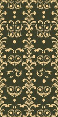 Fototapeta premium Vintage seamless pattern with elegant curls and swirls, perfect for wallpaper, textiles, and packaging design, wallpaper, curls