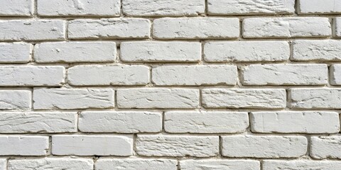 Fototapeta premium Traditional white brick wall background seamless pattern with textured mortar joints, traditional design, white brick