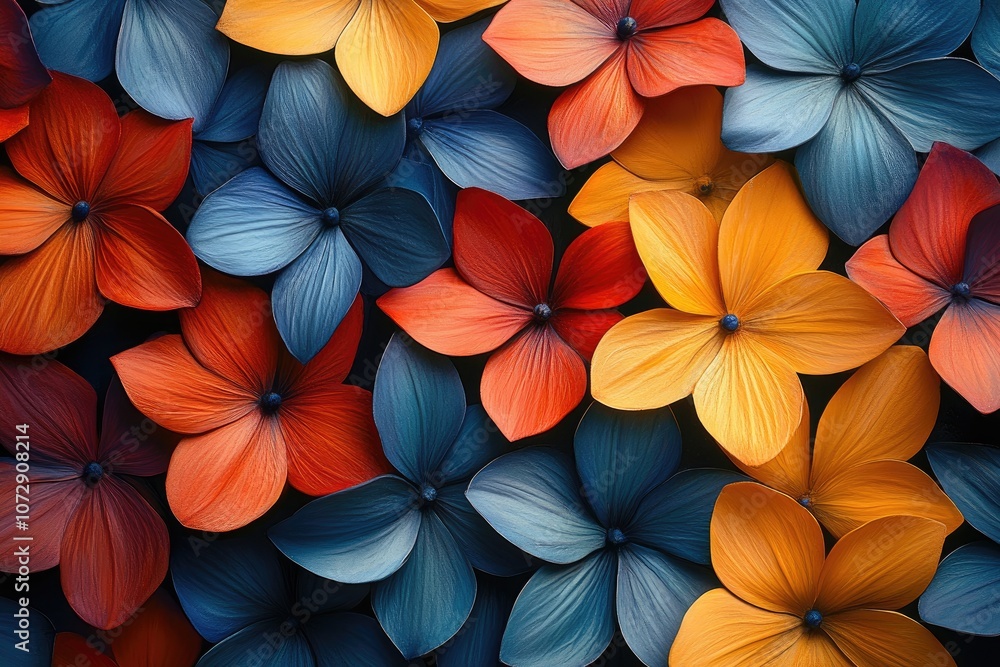 Poster colorful flower petals texture. use as a background or design element for your projects.