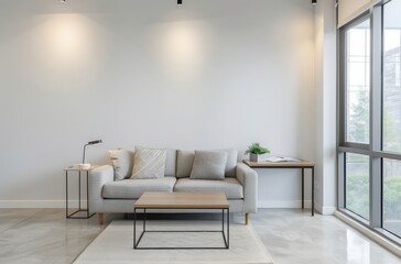 Modern living room with elegant furnishings.