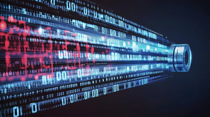 Digital key unlocking binary code flow