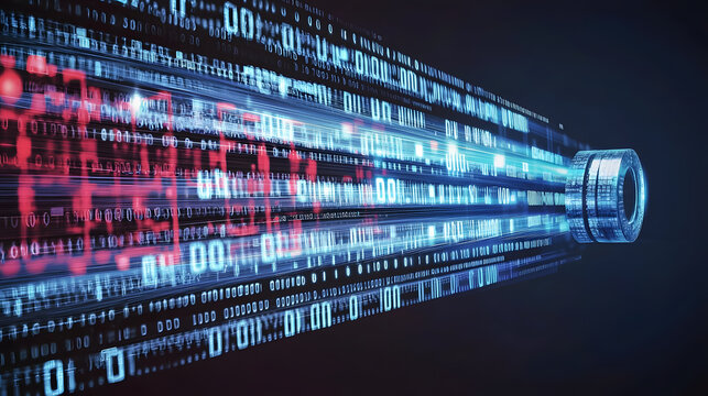 Digital key unlocking binary code flow