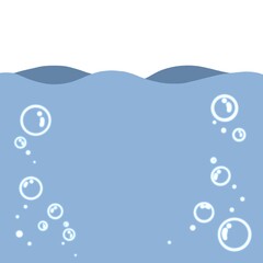 bubbles in the water, vector illustration