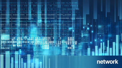 Abstract digital network data visualization