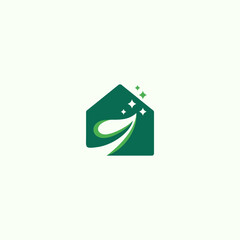 Natural house logo. Eco home logo design. Leaf home. Care. Real estate. Business. Green leaf. Creative logo. Finance