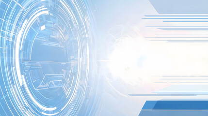 Obraz premium Futuristic digital abstract design in blue tones