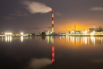 view of the city at night