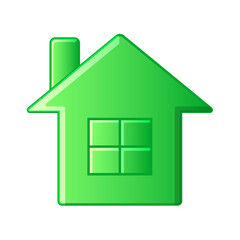 グラフィック素材「家・ホーム」緑