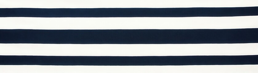 Fototapeta premium Horizontal Stripes of Navy Blue and White Fabric