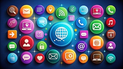 Stylish Collection of Information Symbols in Various Designs on Solid Background for Mobile Apps and Websites, Perfect for Illustrating User Interfaces and Digital Content