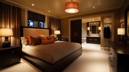 interior of bedroom with a bed