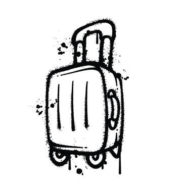 recommend clip art: Graffiti Spray suitcase isolated on white background