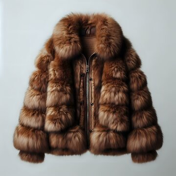 brown fur coat