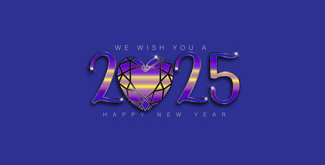 A delightful design wishing a happy New Year 2025