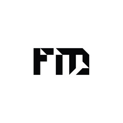 FM monogram logo design letter text name symbol monochrome logotype alphabet character simple logo