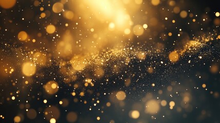 Fototapeta premium Golden Light on Black Background