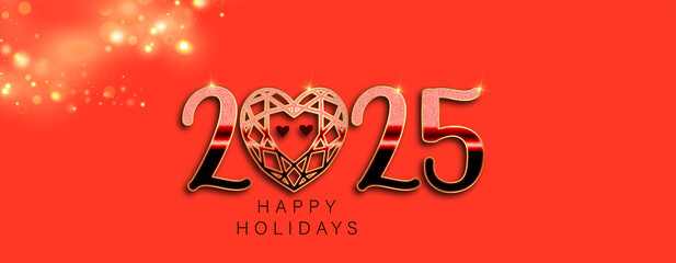 A captivating illustration representing the 2025 holiday spirit, filled with vibrant colors and joyful imagery