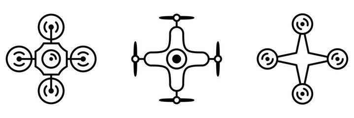 outline aerial drone icon