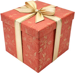 Beautiful present box decorated with luxurious satin ribbon and perfect bow. 