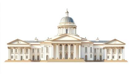 Obraz premium country capitol building isolated on white