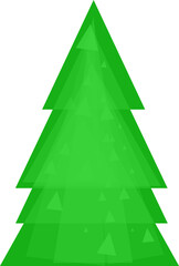 Fototapeta premium Christmas Tree icon, Xmas symbol on transparent background. PNG illustration