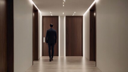 Obraz premium businessman standing in corridor