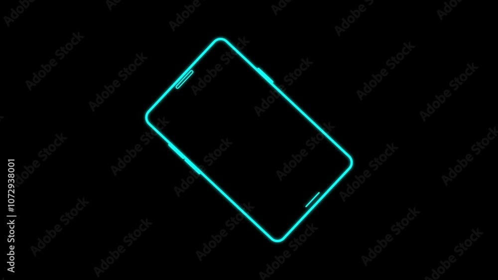 Poster rotate your phone to landscape orientation. device rotation sign icon. animation of the phone rotati