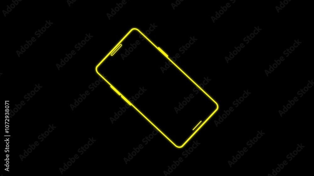 Poster rotate your phone to landscape orientation. device rotation sign icon. animation of the phone rotati