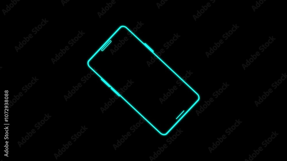 Poster rotate your phone to landscape orientation. device rotation sign icon. animation of the phone rotati